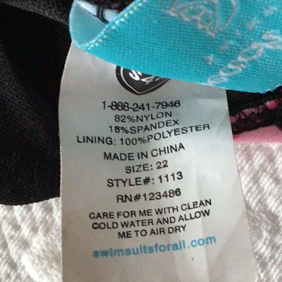 Beach Belle Honolulu Pink One Piece Swimsuit NEW - Picture 13 of 13